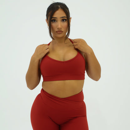 SCULPT SPORTS BRA CHERRY RED