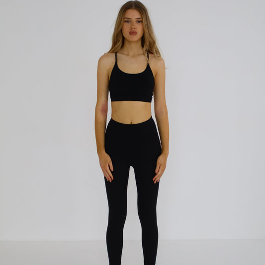 EVERYDAY SEAMLESS LEGGINGS DEEP BLACK