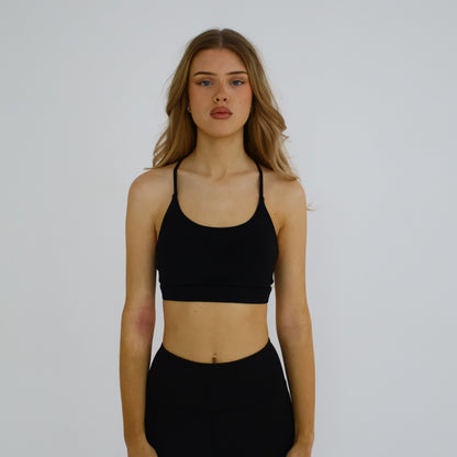 EVERYDAY SEAMLESS TANK SPORTS BRA DEEP BLACK