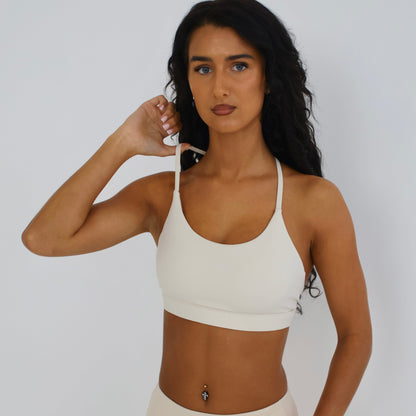 EVERYDAY SEAMLESS TANK SPORTS BRA IVORY WHITE