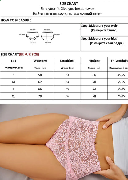 Sexy High-Rise Lace Briefs