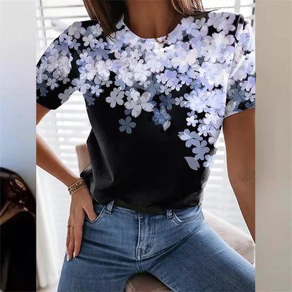 Elegant Butterfly Print Tee