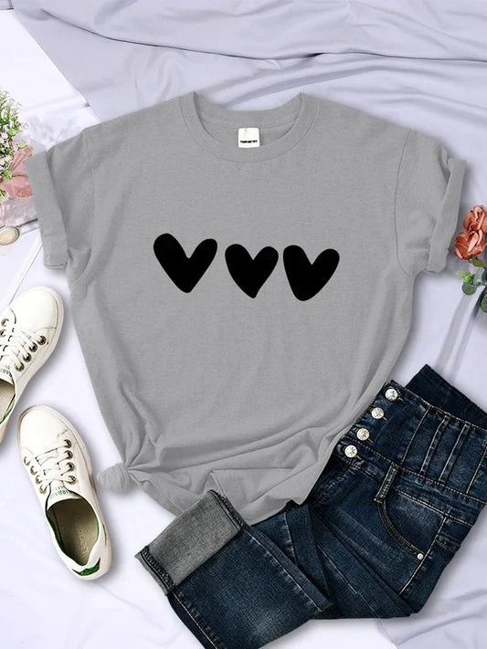Black Heart Printed Tee