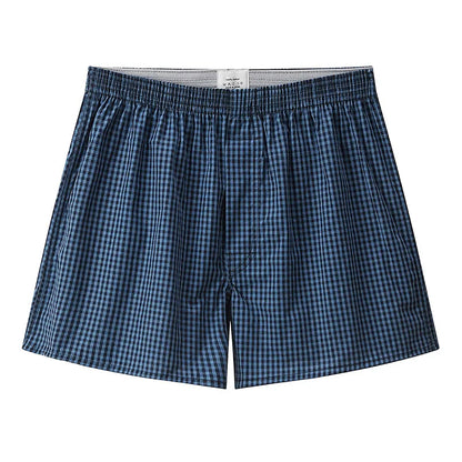Plaid Elastic Waist Boxer