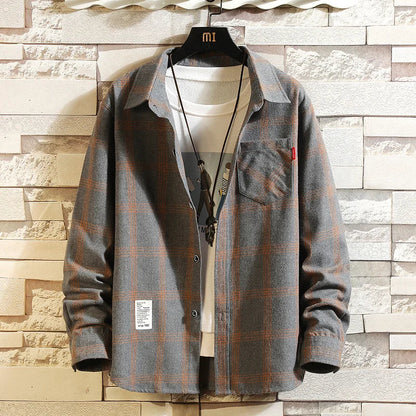 Men's Long Sleeve Plaid Shirt