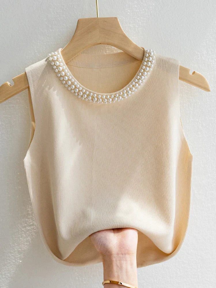 Korea Knitted Vests Women Top