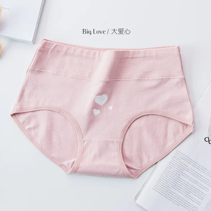 Ultimate Comfort: 4Pcs High-Waist Cotton Panties