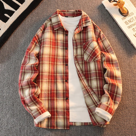 Spring Plaid Casual Shirt