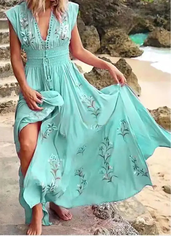 Bohemian Flower Print Dress