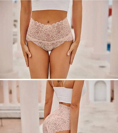 Sexy High-Rise Lace Briefs