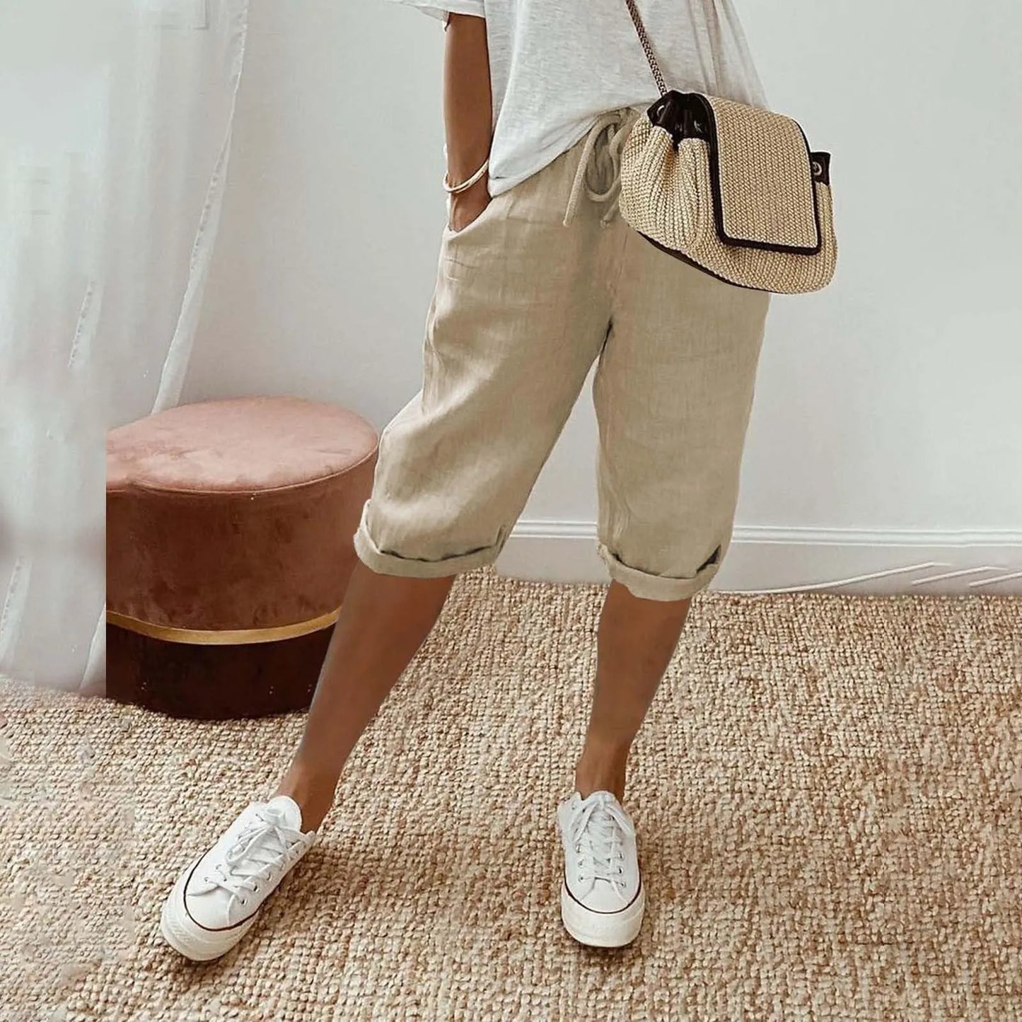 Contrast Stripe Women’s Shorts