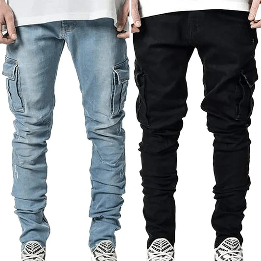 Multi Pocket Jeans Trousers