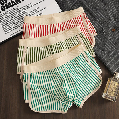 Striped Cotton Boxer Set