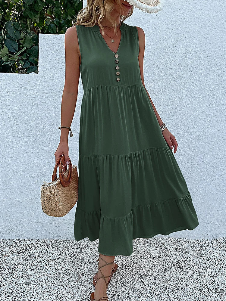 Loose Beach Midi Dress
