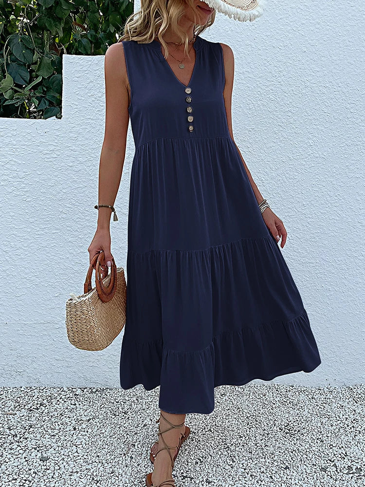 Loose Beach Midi Dress