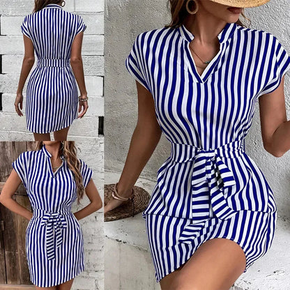 Women's Striped A-Line Dress