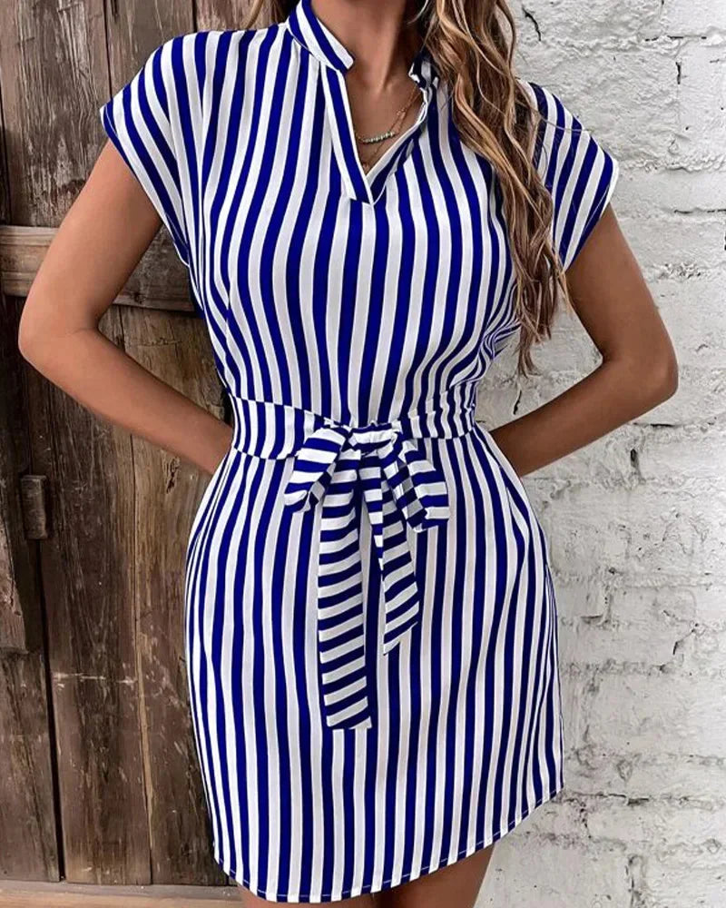 Women's Striped A-Line Dress