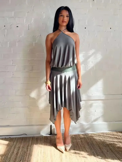 Halter Backless Mini Dress