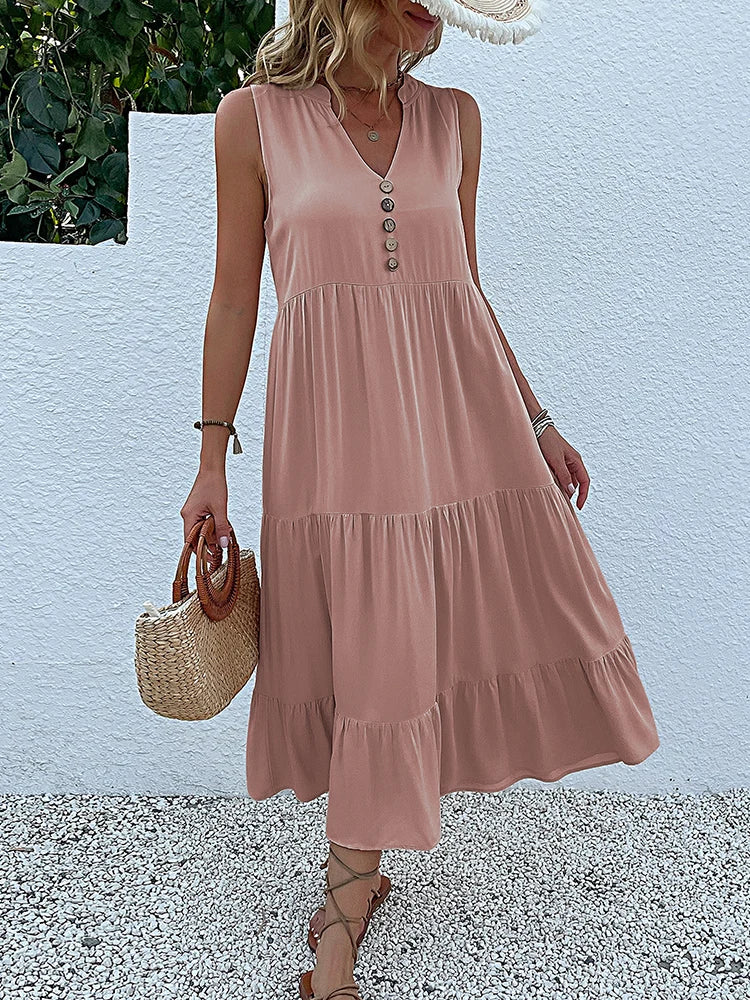 Loose Beach Midi Dress