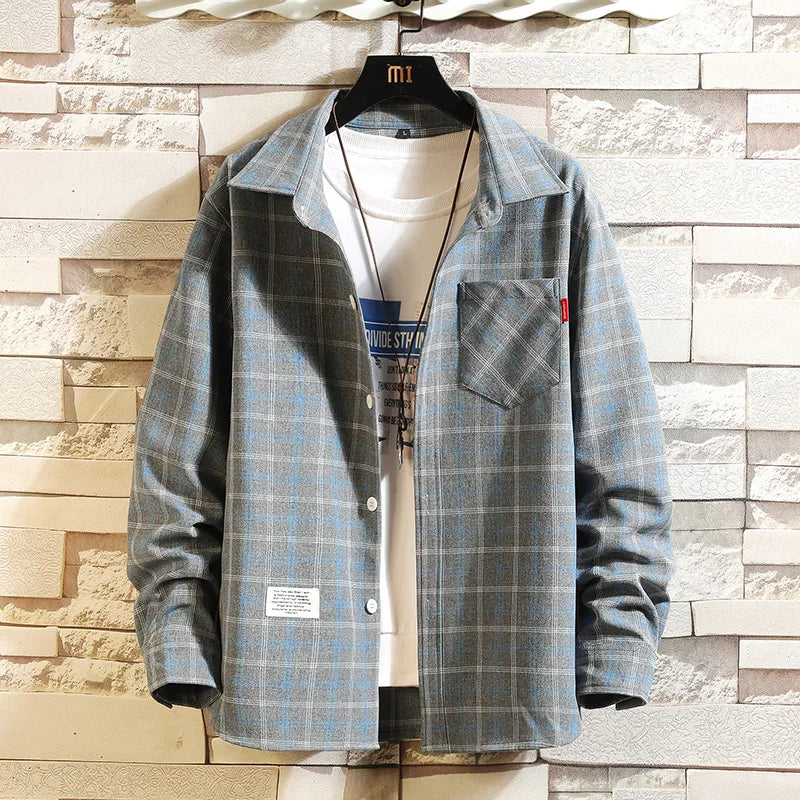 Men's Long Sleeve Plaid Shirt