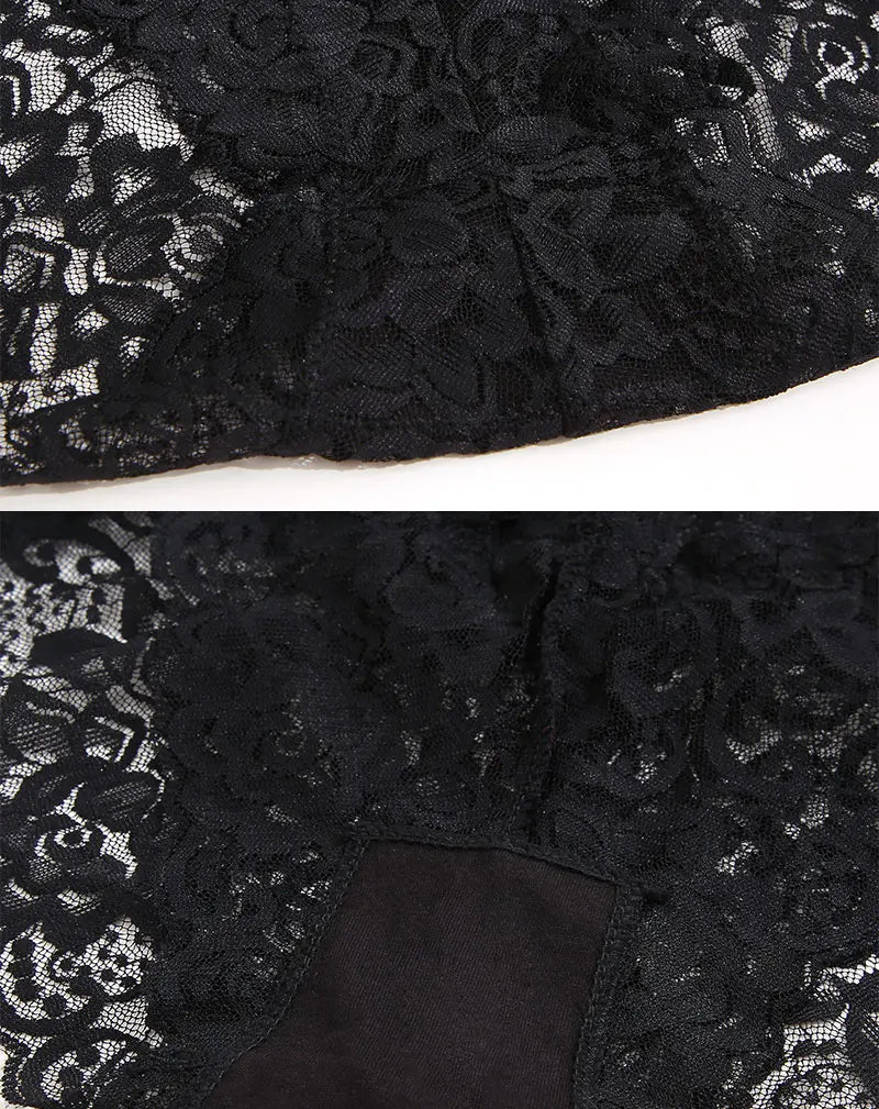Sexy High-Rise Lace Briefs