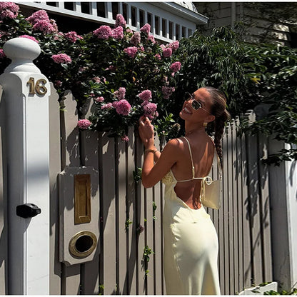 3D Floral Backless Dress
