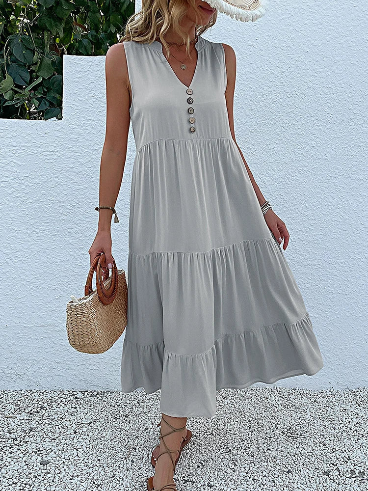 Loose Beach Midi Dress