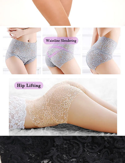 Sexy High-Rise Lace Briefs
