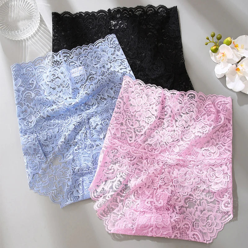 Sexy High-Rise Lace Briefs