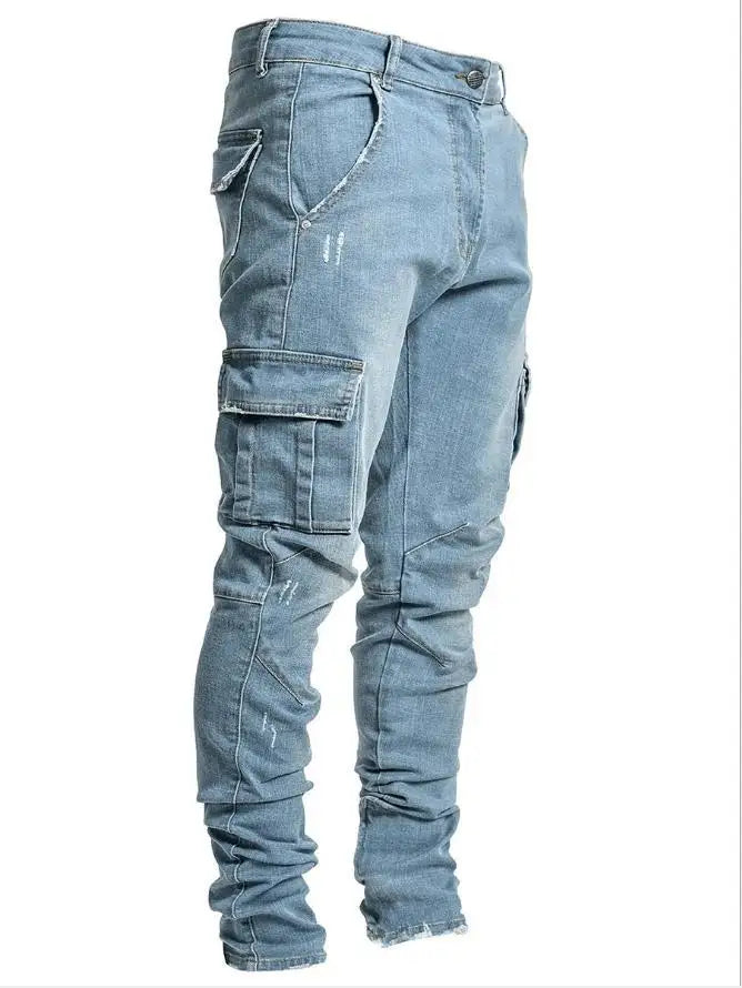 Multi Pocket Jeans Trousers