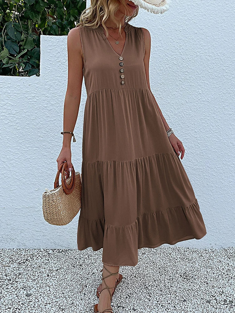 Loose Beach Midi Dress