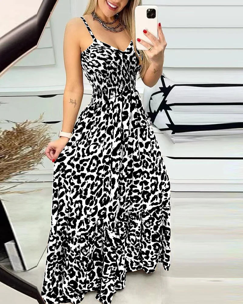 Leopard Print T-shirt Dress