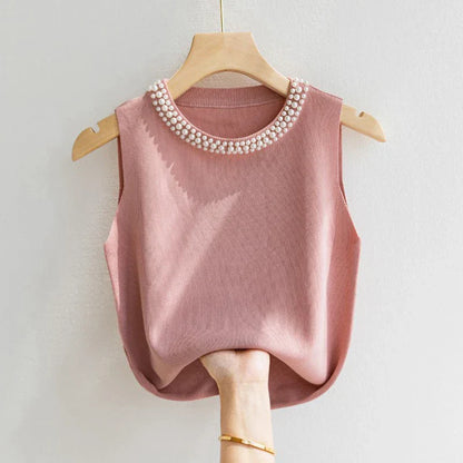 Korea Knitted Vests Women Top
