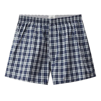 Plaid Elastic Waist Boxer