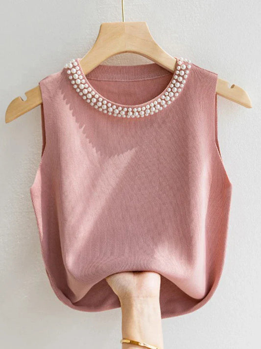 Korea Knitted Vests Women Top