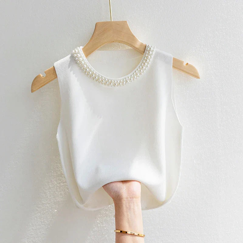Korea Knitted Vests Women Top