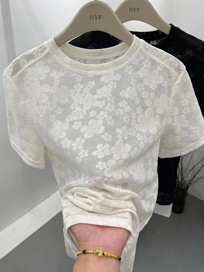 Stylish Harajuku Lace Tee