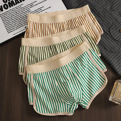 Striped Cotton Boxer Set