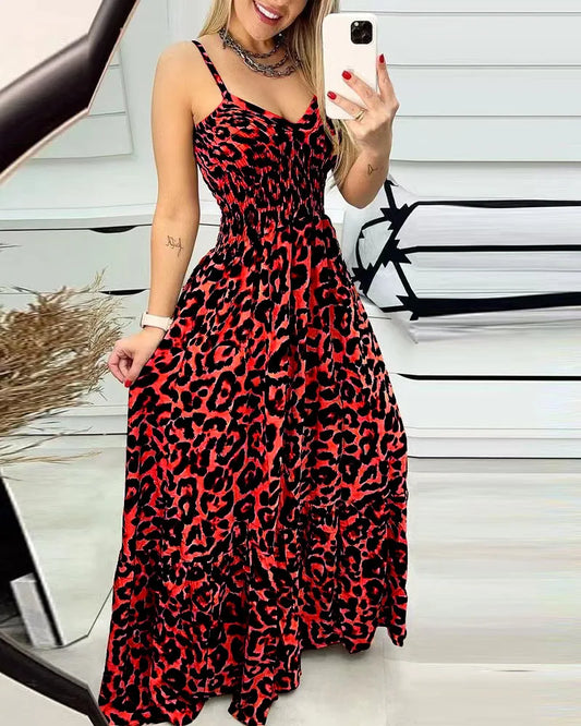 Leopard Print T-shirt Dress