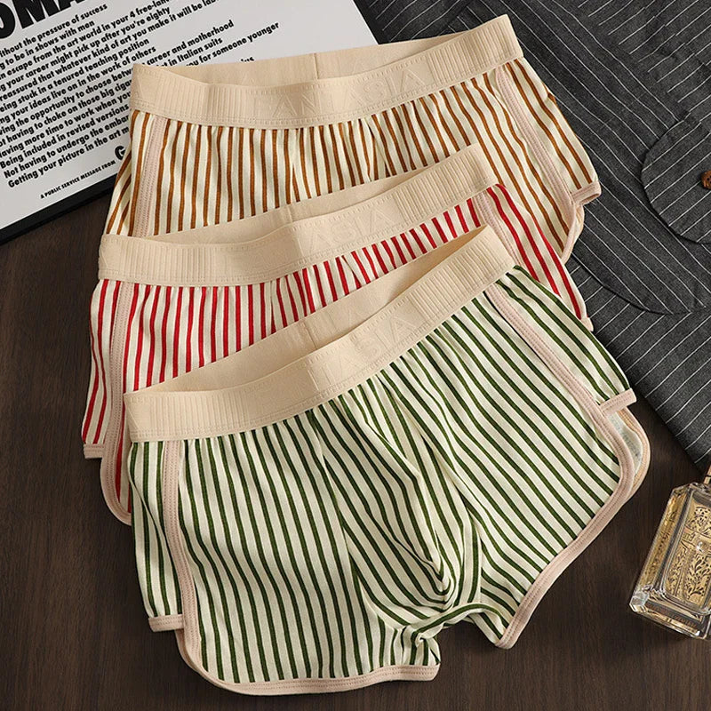 Striped Cotton Boxer Set