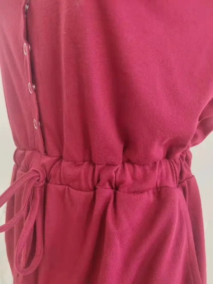 Sleeveless Casual Jumpsuit with Waist Tie