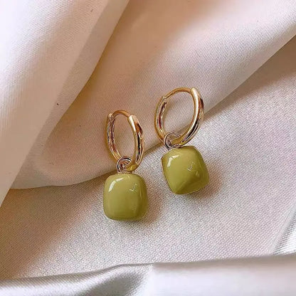 Elegant Enamel Dangle Earrings