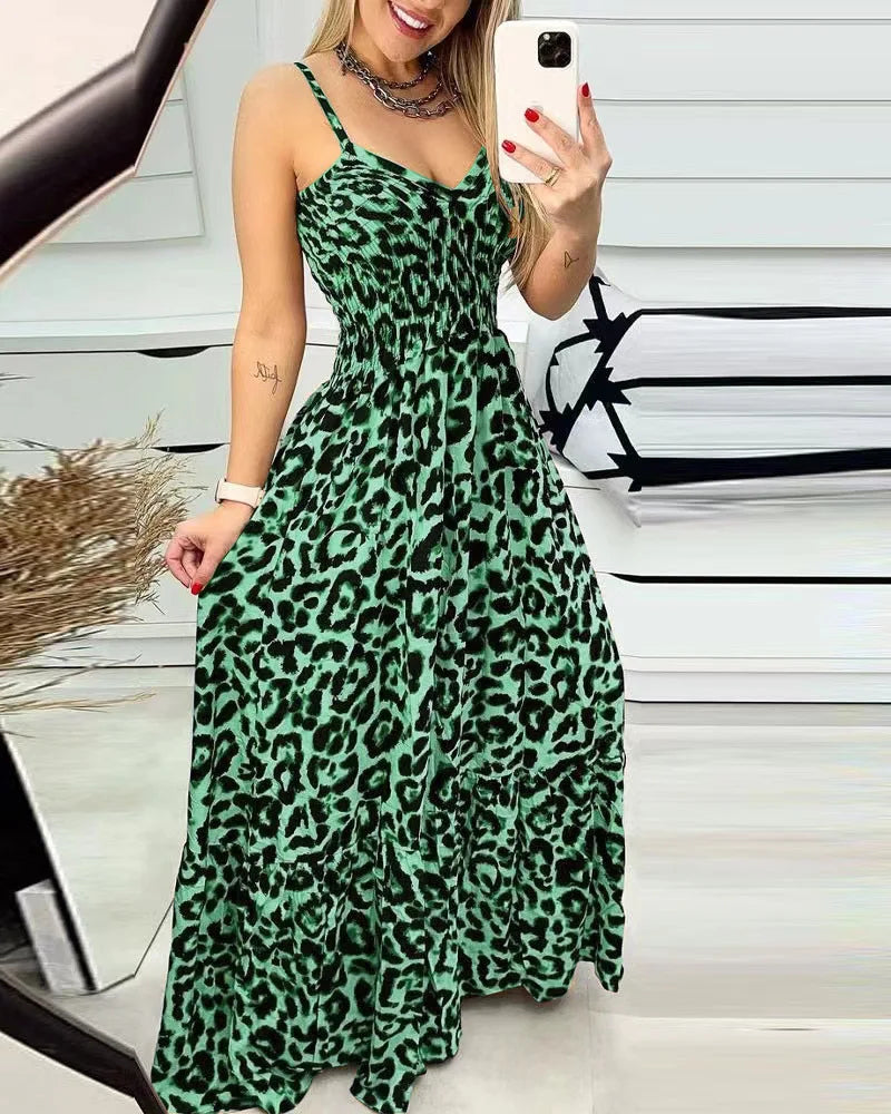 Leopard Print T-shirt Dress
