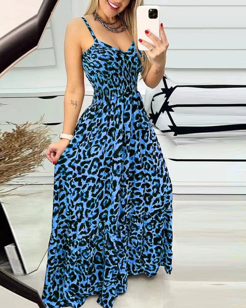 Leopard Print T-shirt Dress