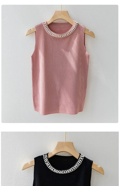 Korea Knitted Vests Women Top