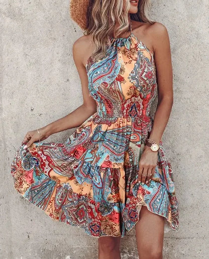 Irregular Printed Summer Dress