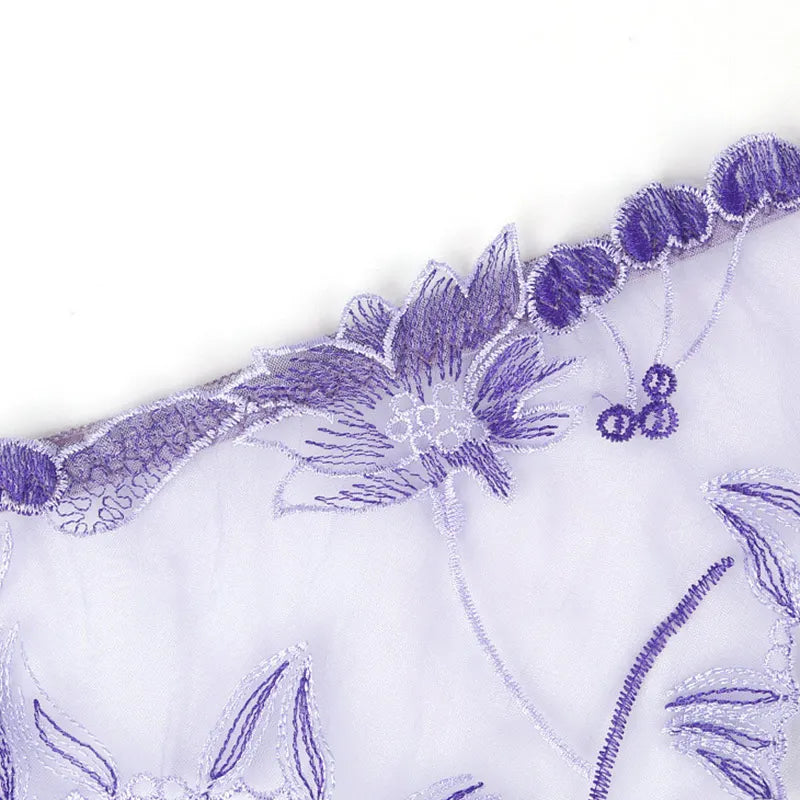 Elegant Lace Embroidered Sheer Panties – Ultra-Thin & Sexy