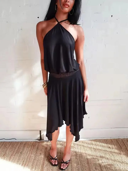 Halter Backless Mini Dress