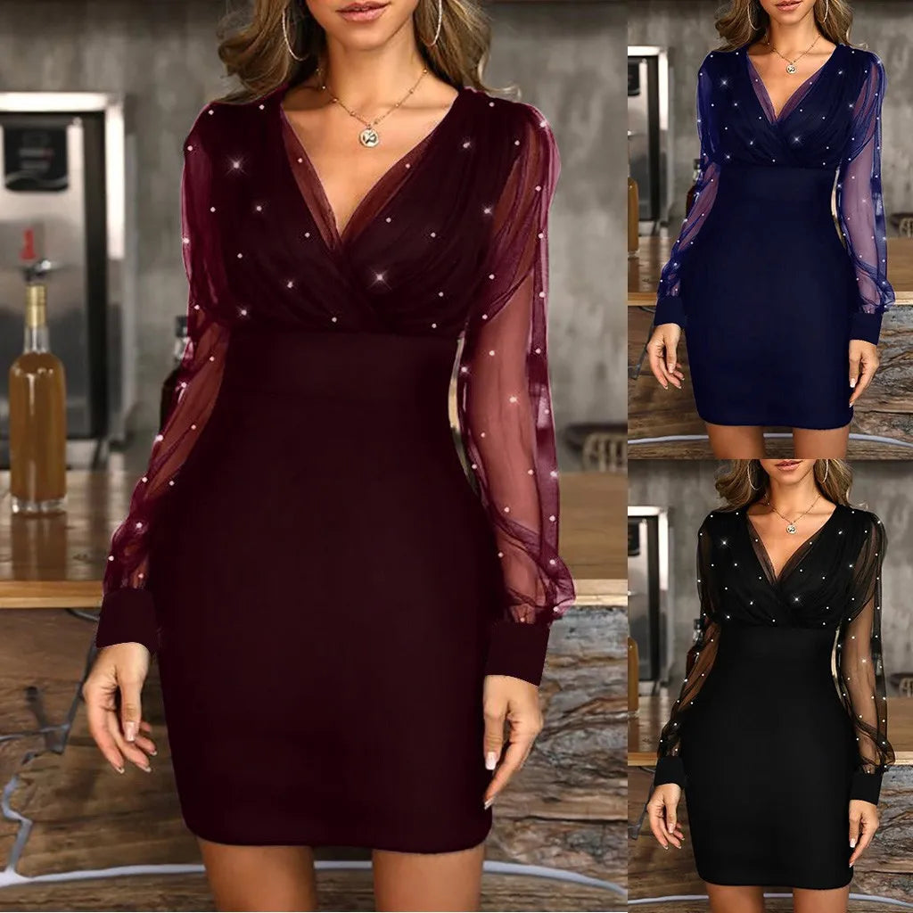 Elegant Sequin Evening Dress
