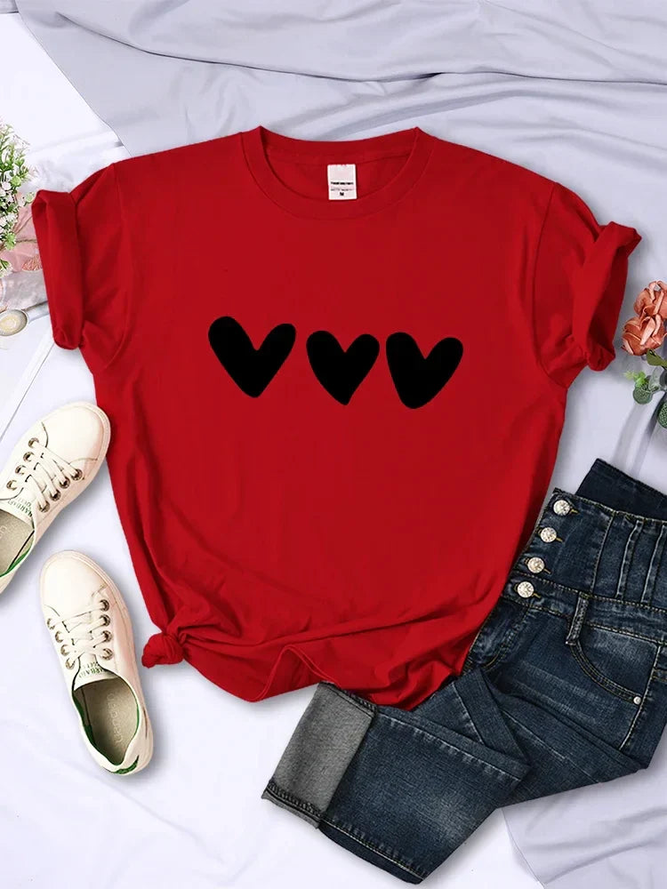 Black Heart Printed Tee